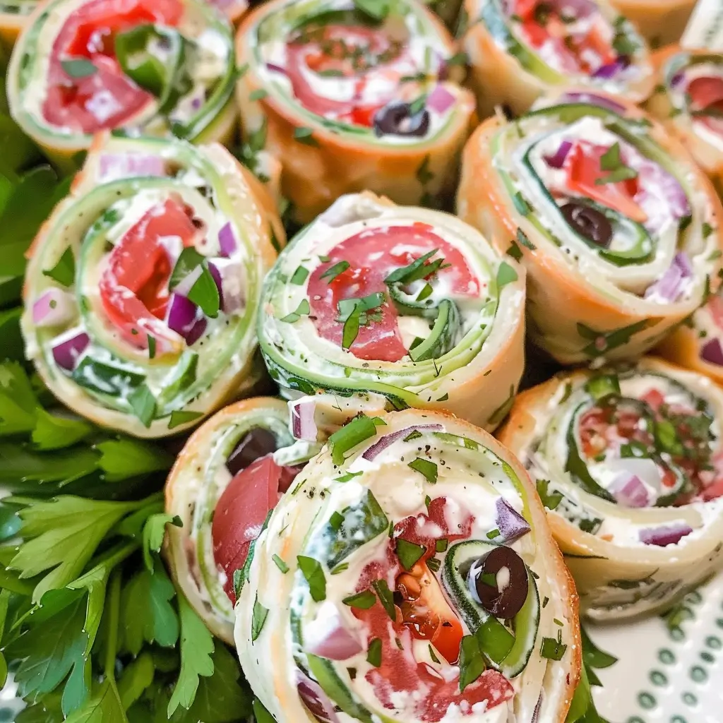Greek Salad Pinwheels: Fresh, Flavorful, and Fun Appetizers