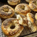 Healthy High-Protein Greek Yogurt Bagels on a plate
