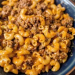 Homemade Hamburger Helper – Easy, Cozy, and Delicious Recipe 3 Creamy homemade Hamburger Helper in a skillet