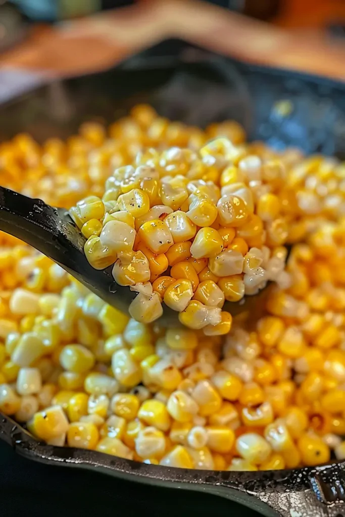 served honey butter skillet corn in a bowl
