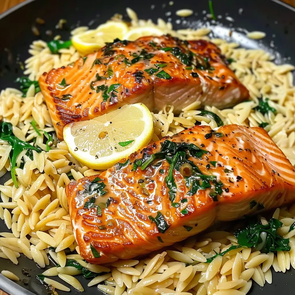 Lemon Salmon Orzo: Easy, Bright, Family-Style Dinner Everyone Loves