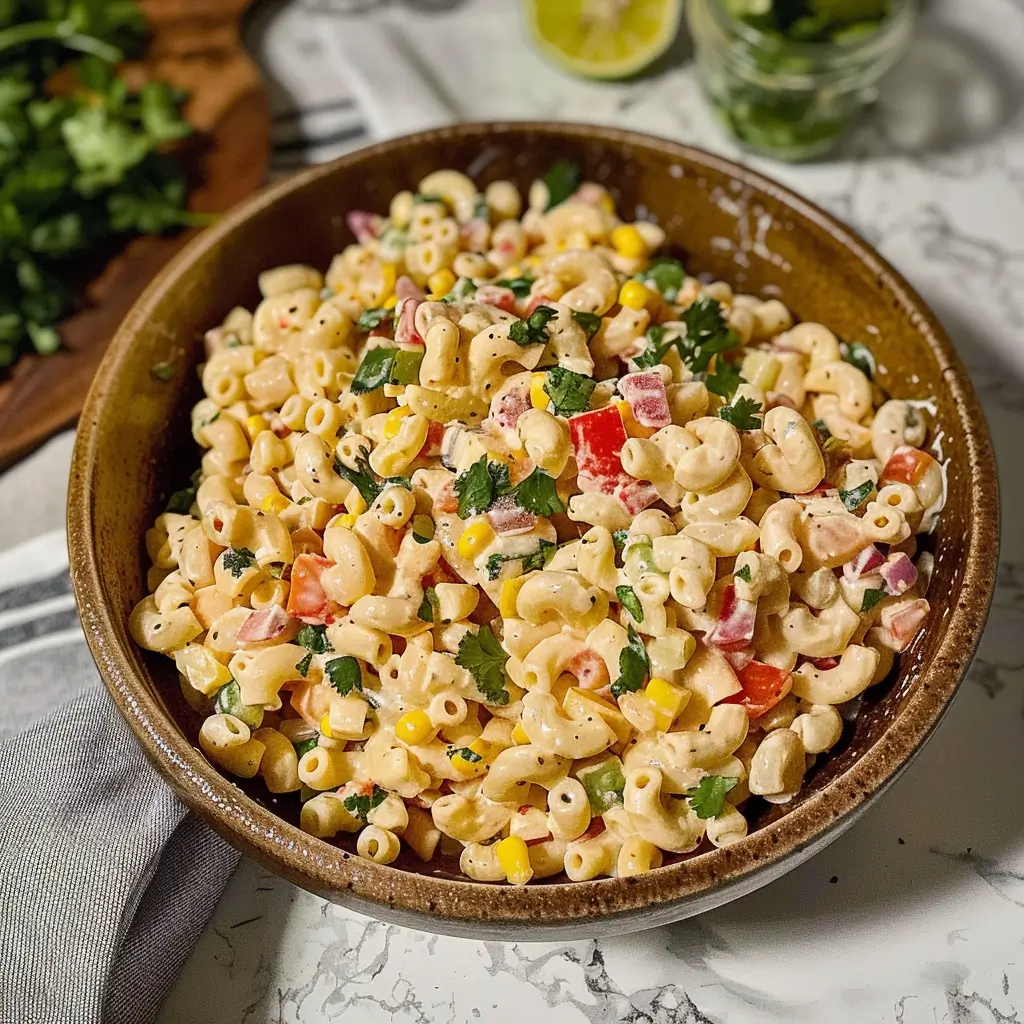 Mexican Macaroni Salad – Creamy, Zesty, and Party-Ready