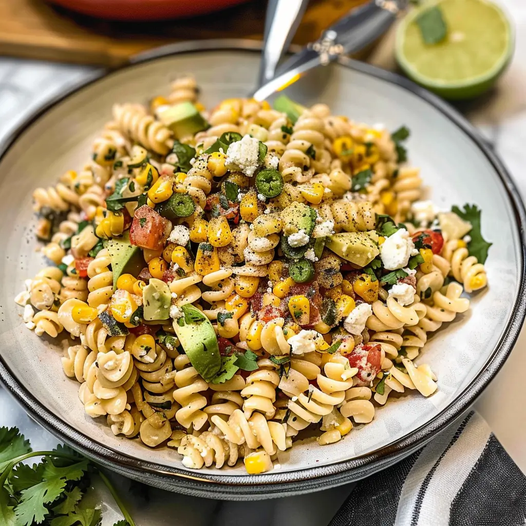 Mexican Street Corn Pasta Salad Easy Crowd-Pleaser Recipe