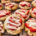 Strawberry Shortcake Cookies on a platter