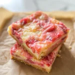 Strawberry White Chocolate Gooey Bars fresh from the oven