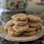 Sugar Free Peanut Butter Cookies on a white plate