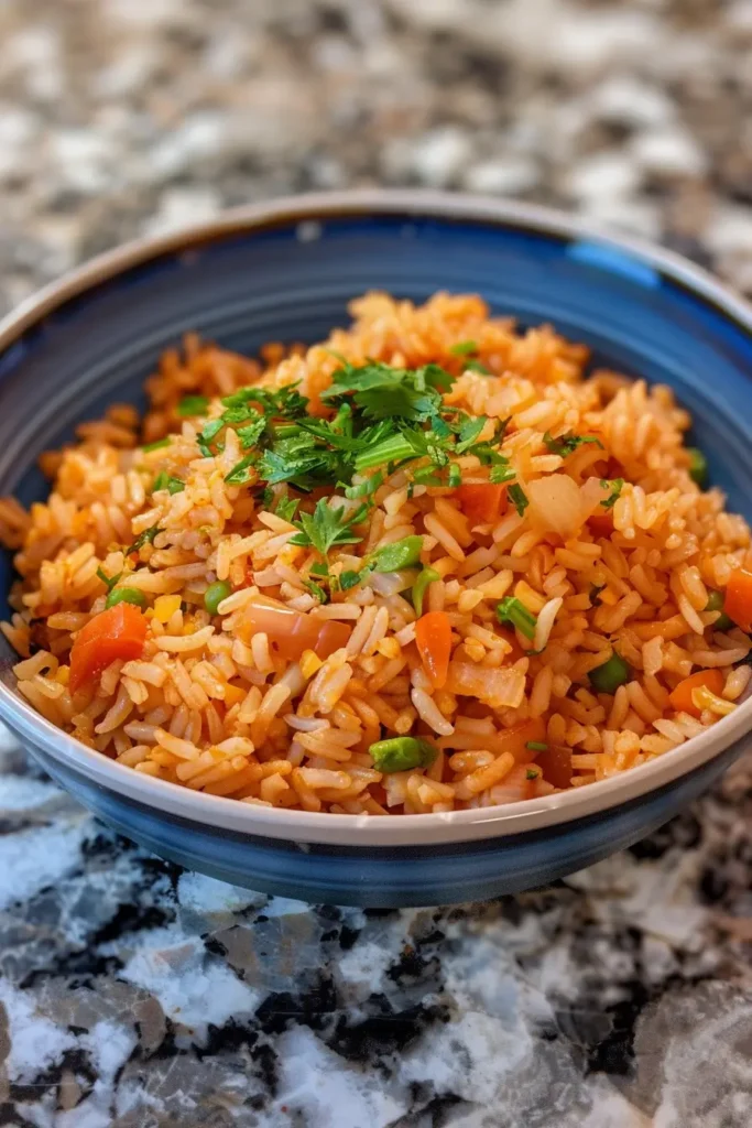 Andy’s Homemade Mexican Rice – Easy, Fluffy, Better Than Takeout 5 Serving Andy’s Homemade Mexican Rice with tacos and lime