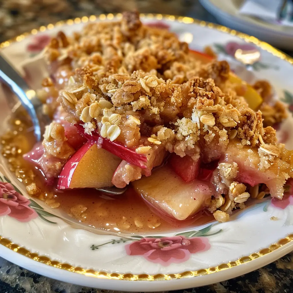 Apple Rhubarb Crisp – Sweet, Tart, and Comforting Dessert