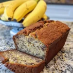 Slice of banana bread with butter