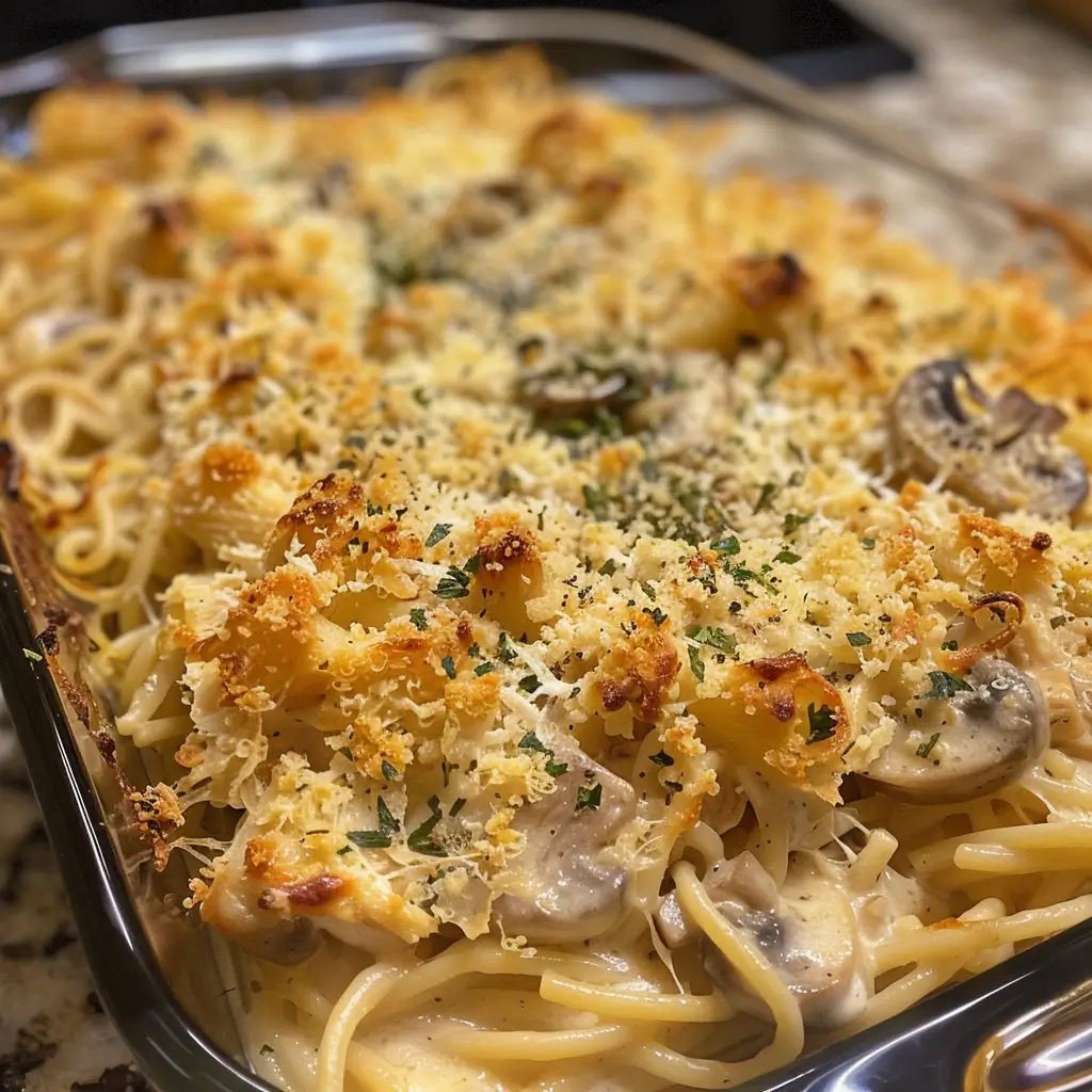 Chicken Tetrazzini Casserole – Creamy, Cozy Family Dinner Classic