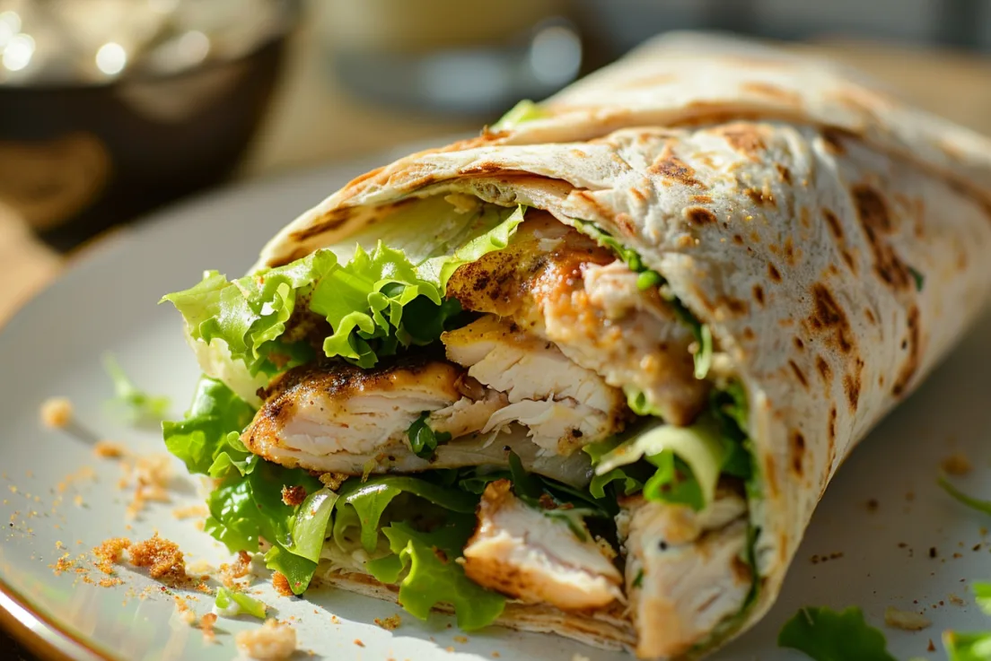 Chicken Caesar Wrap: Easy Lunch or Caesar Salad On the Go!