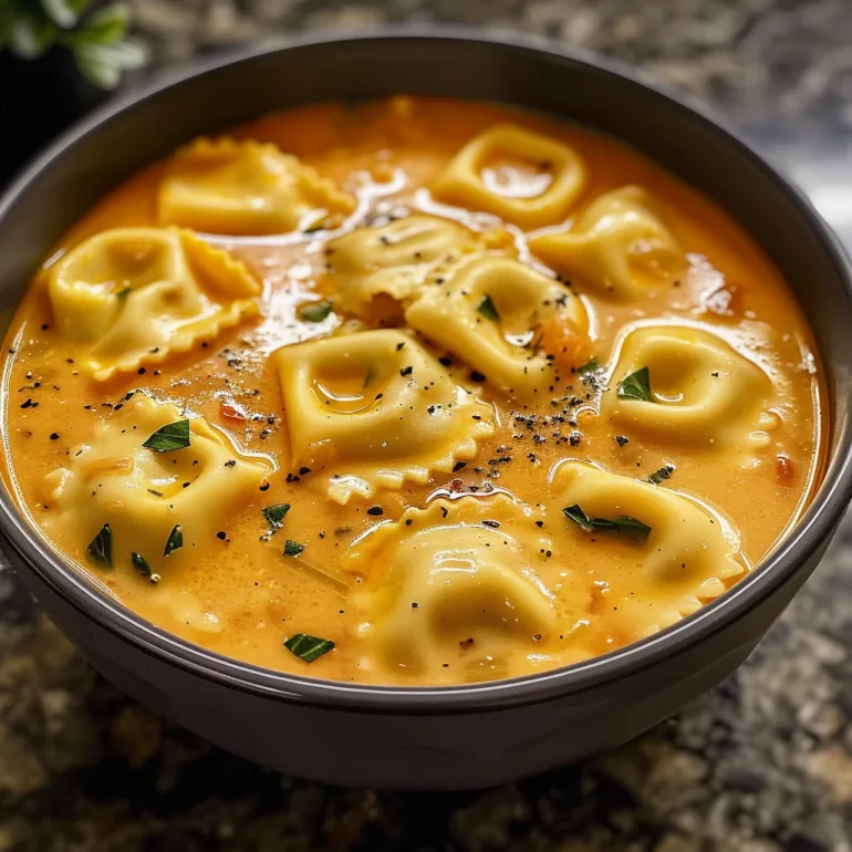 One Oven Ravioli Soup