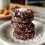 Serving Keto No-Bake Cookies on a dessert plate
