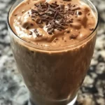 Low carb protein pudding served with berries