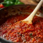 Marinara Sauce Homemade served with pasta