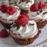 Served Marry Me No Bake Raspberry Chocolate Mousse Cups on dessert tray