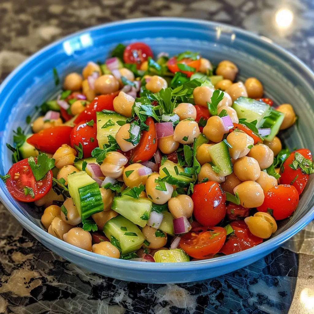Mediterranean Chickpea Salad Recipe – Fresh, Healthy & Easy