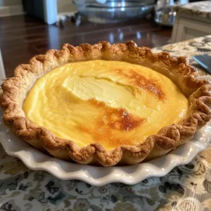 Old Fashioned Silky Creamy Custard Pie