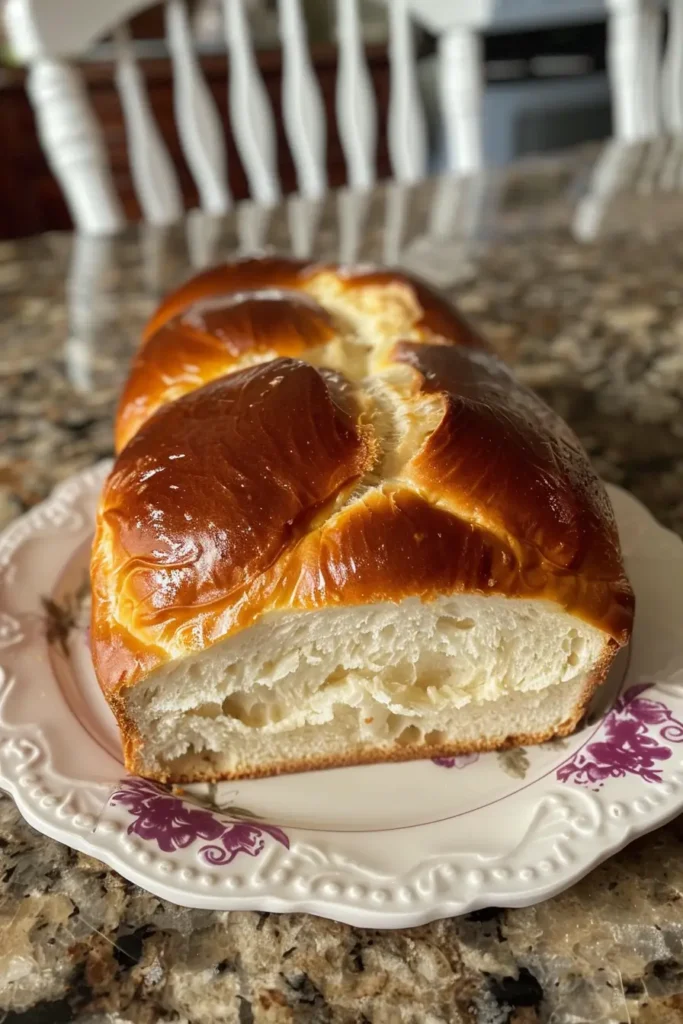Sliced Amish White Bread on a plate