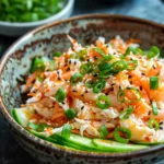 Served spicy kani salad appetizer