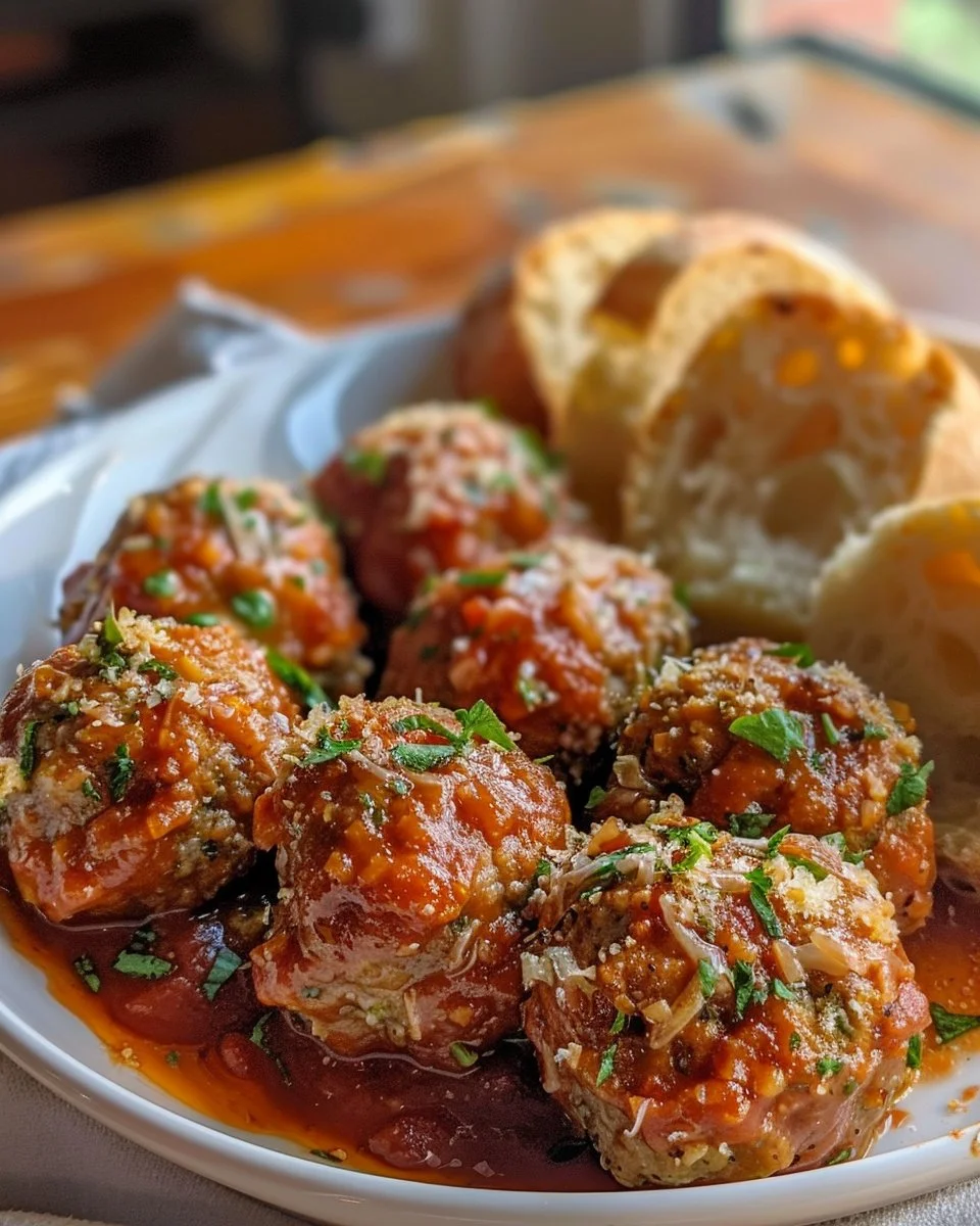 Baked Meatballs in Marinara Sauce
