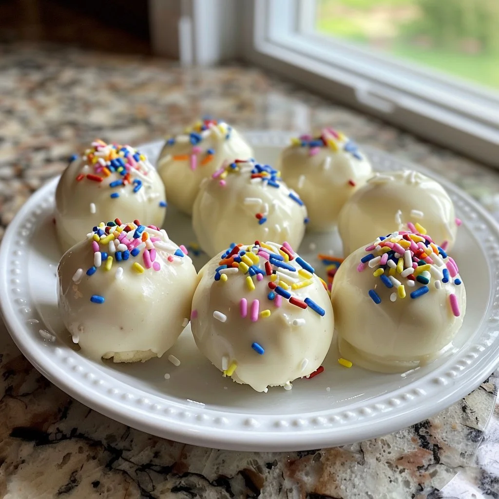 Banana Pudding Easter Truffles 3 Delicious Banana Pudding Easter Truffles decorated for a festive occasion.