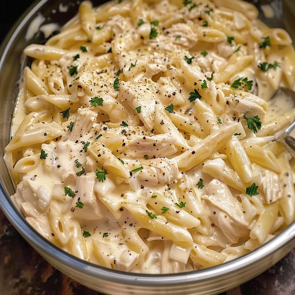 BEST Crockpot Chicken Alfredo