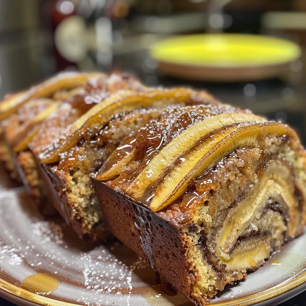 Cinnamon Roll Banana Bread