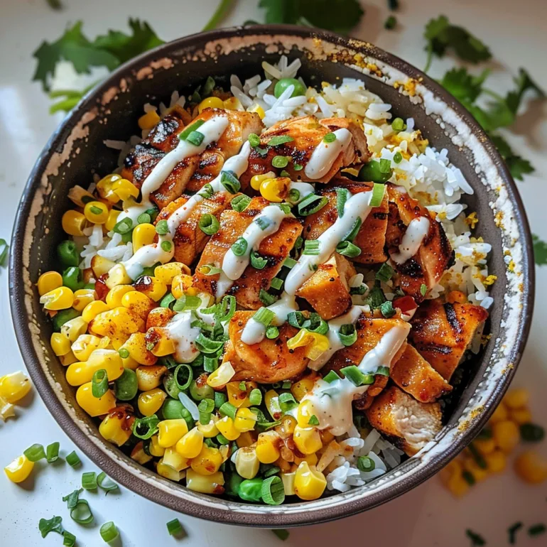 Street Corn Chicken Rice Bowl Recipe