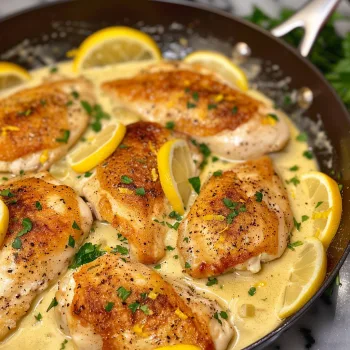 Creamy Lemon Pepper Skillet Chicken