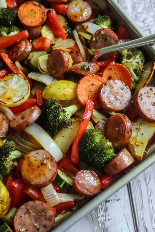 Keto Sheet Pan Sausage and Veggies 5 image 6