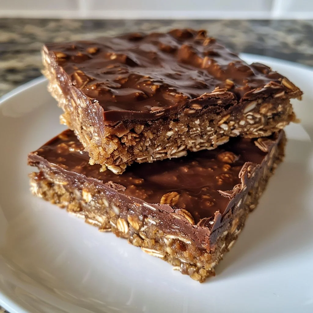 No Bake Chocolate Oatmeal Bars