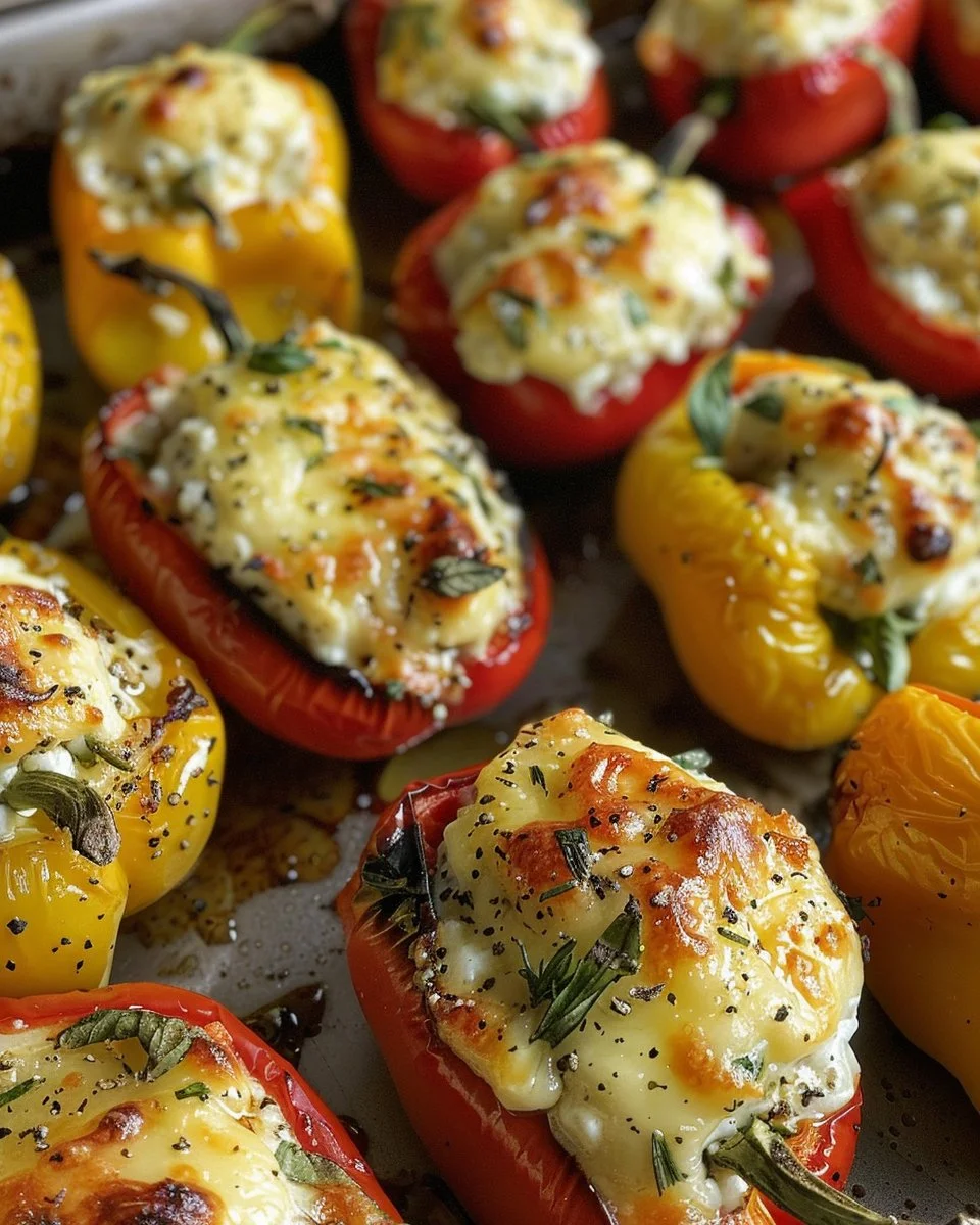 Roasted Goat Cheese Stuffed Mini Peppers
