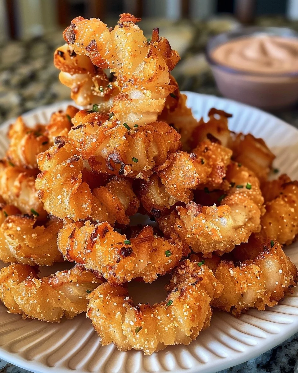 Air Fryer Crispy Mini Blooming Onions