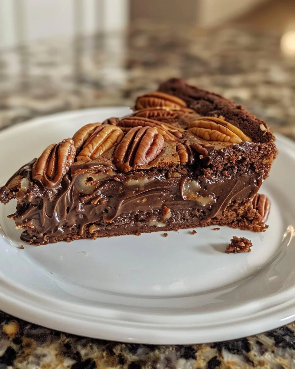 Chocolate Pecan Ooey Gooey Butter Cake