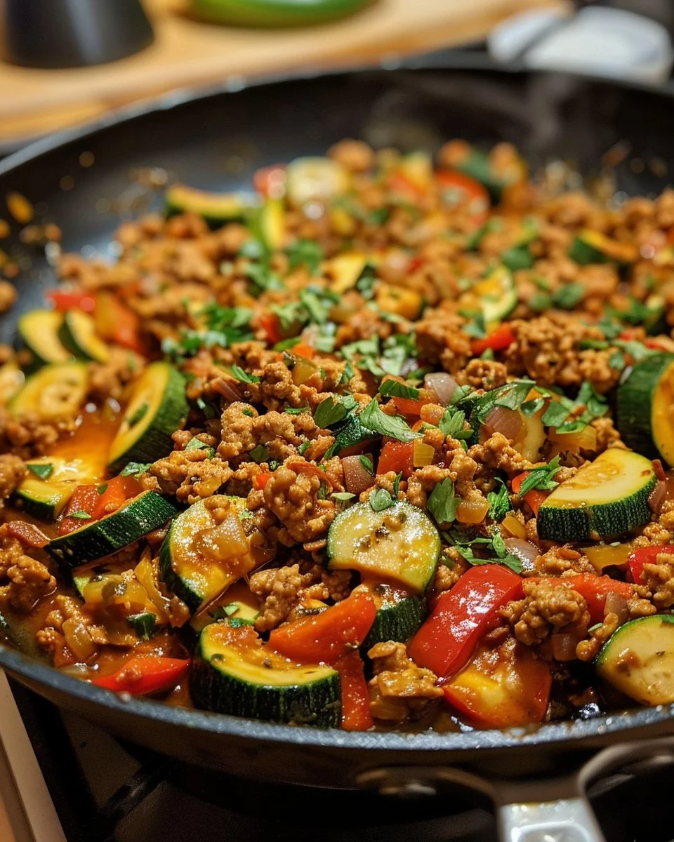 Ground Turkey and Zucchini Skillet