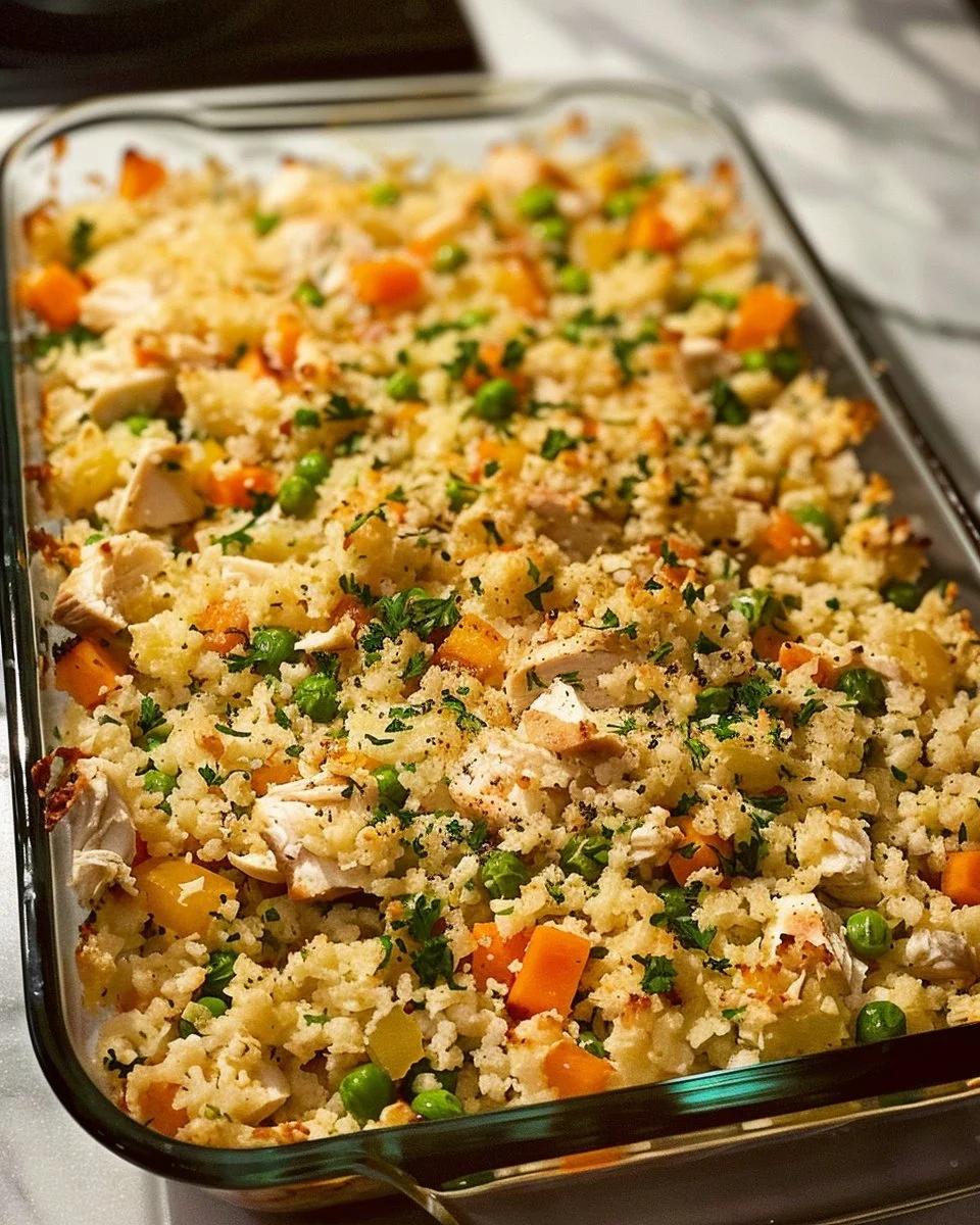 Healthy Chicken Cauliflower Rice Casserole