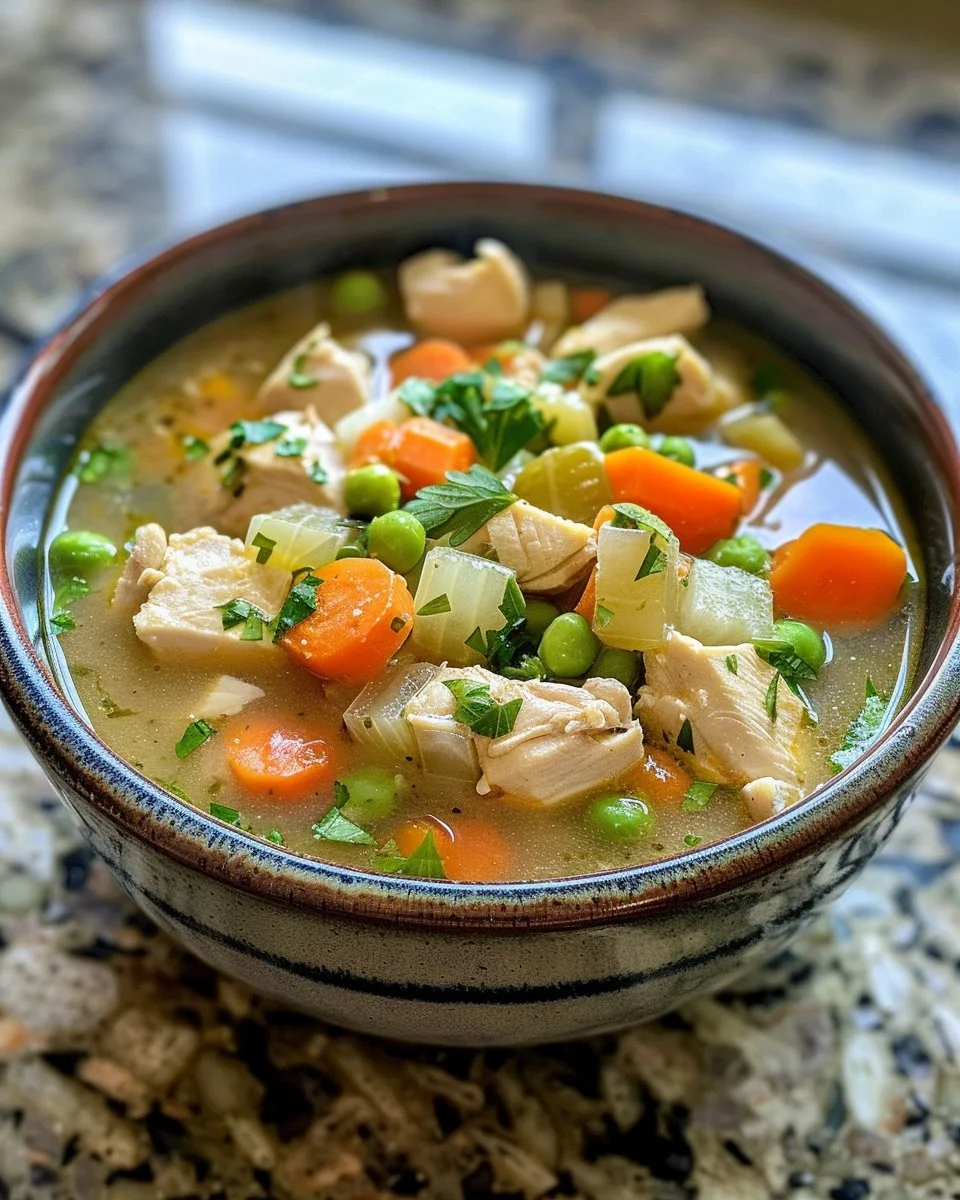 High Protein Soup with Chicken and Veggies