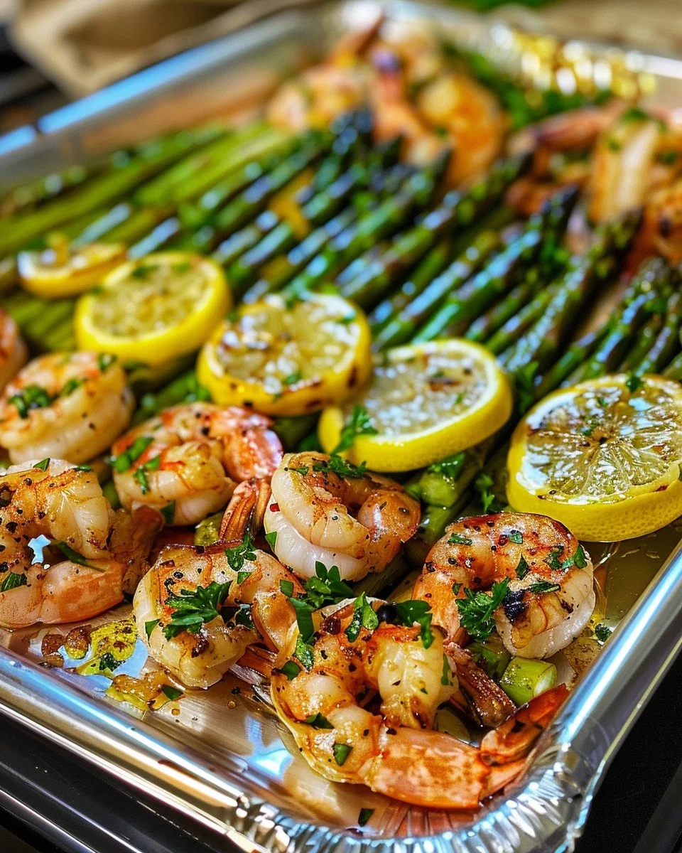 Lemon Garlic Shrimp and Asparagus