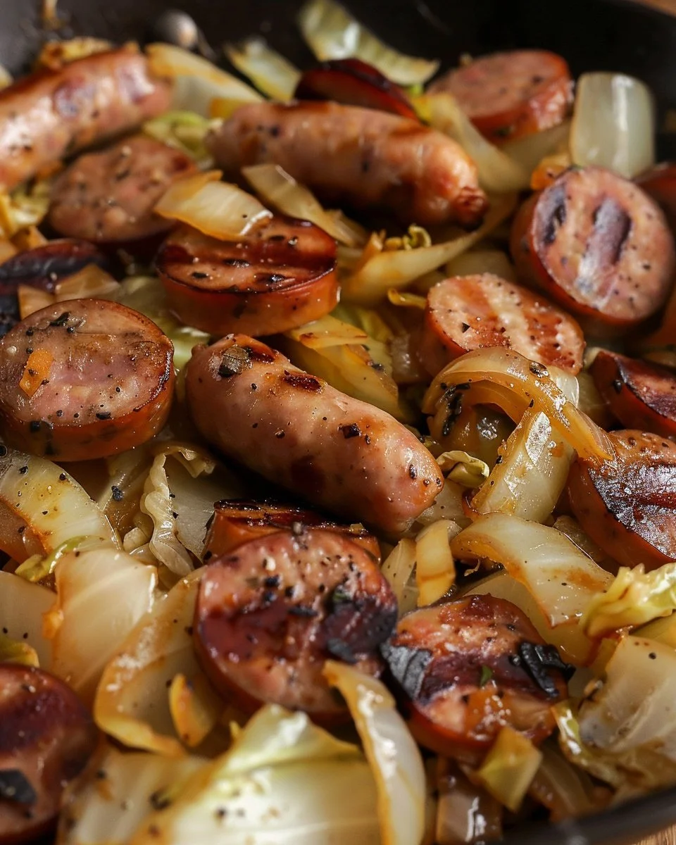 Low Carb Sausage and Cabbage Skillet