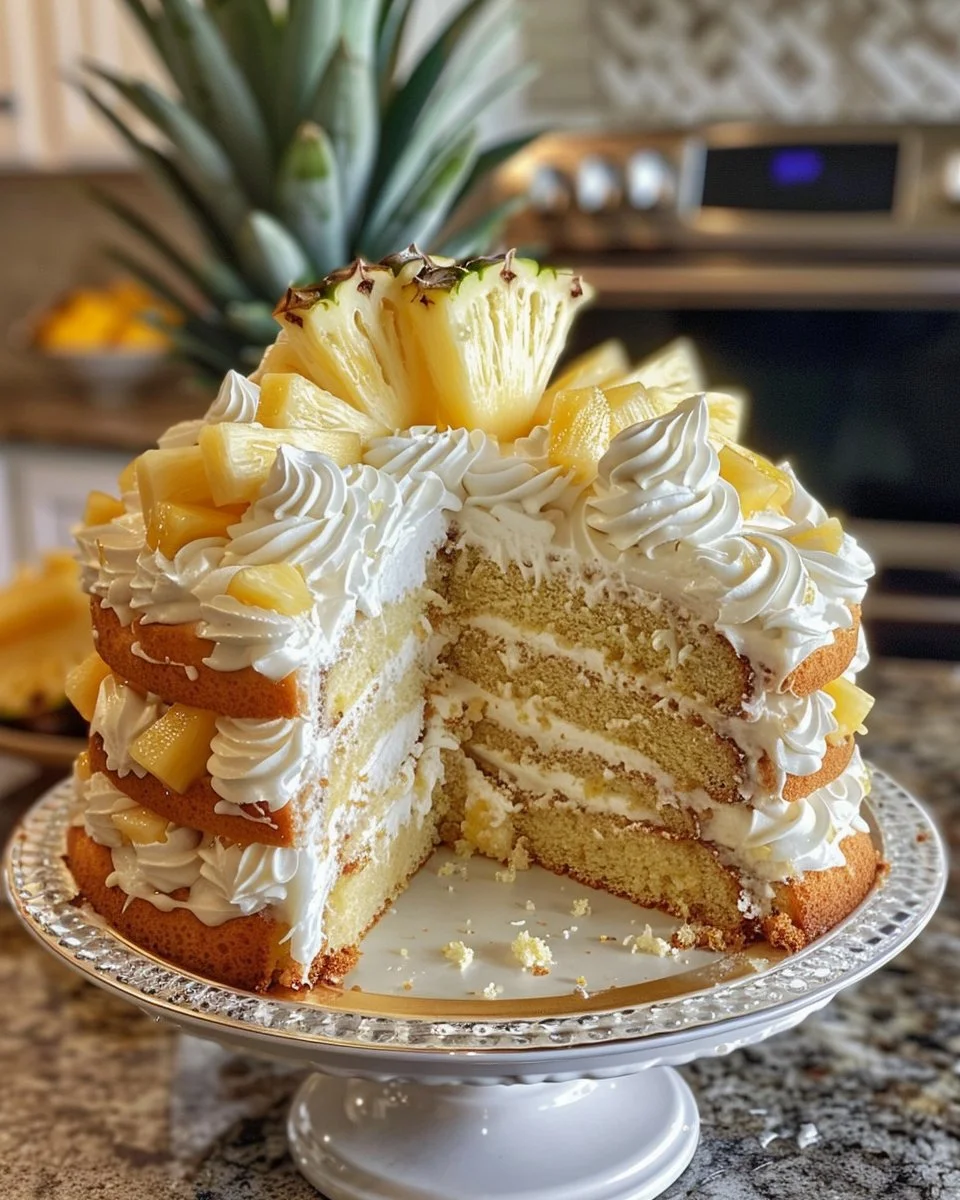 Moist Hawaiian Pineapple Cake with Cream Cheese