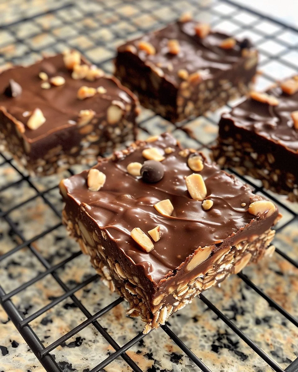 No Bake Chocolate Oatmeal Bars