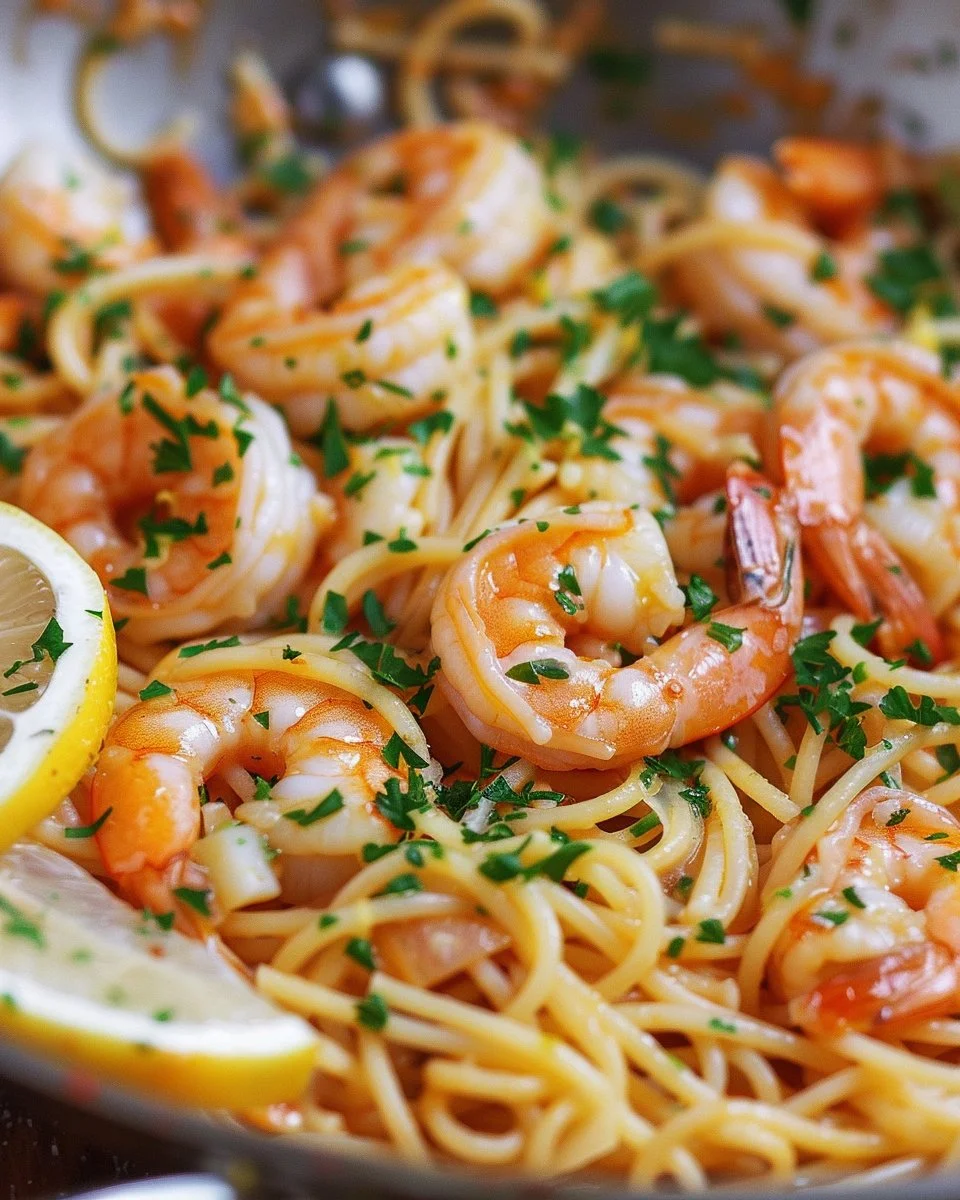 One-Pot Garlic Butter Shrimp Pasta