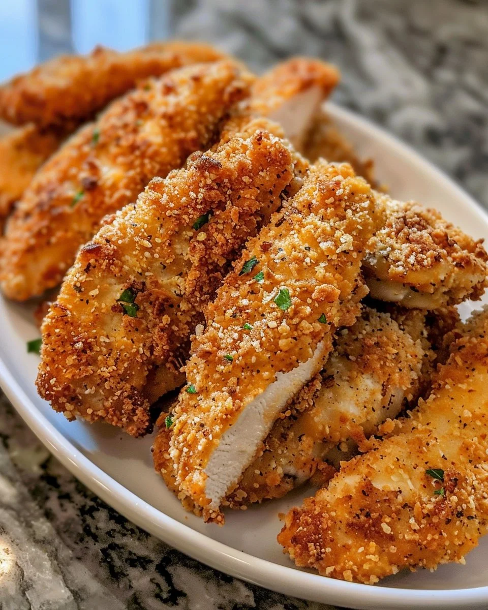 Oven-Baked Crispy Parmesan Chicken Tenders
