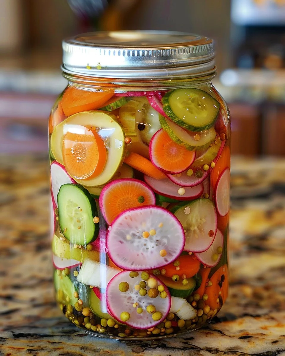 Quick Fridge Pickled Radish & Vegetables