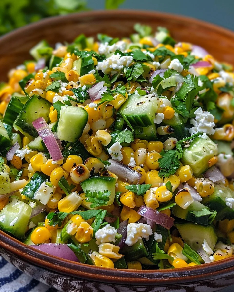 Street Corn Cucumber Salad