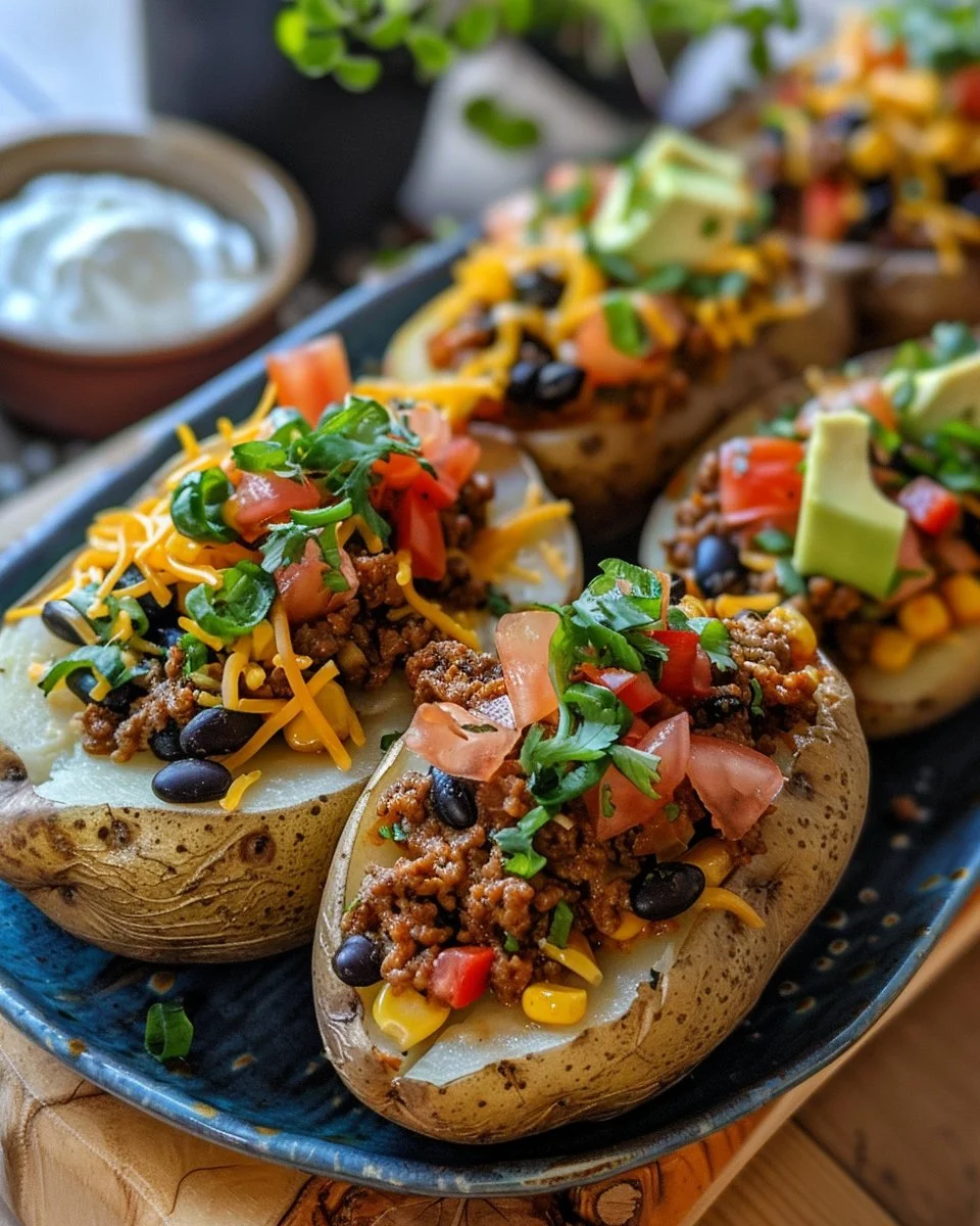 Taco Loaded Baked Potatoes