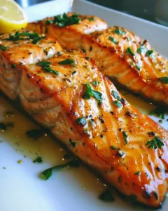 Delicious Texas Roadhouse-style baked salmon served with fresh vegetables