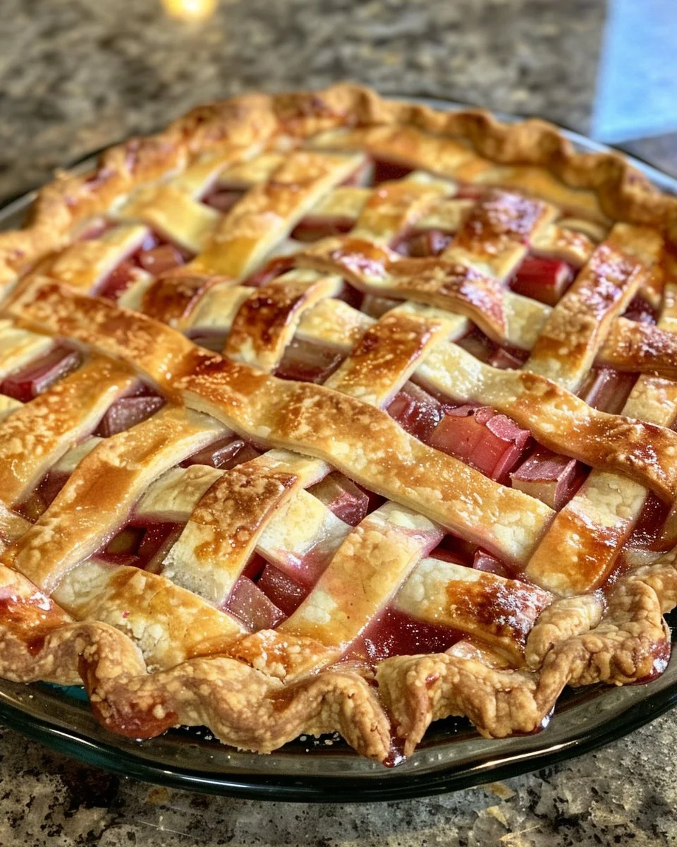 Zesty Rhubarb Lemon Pie