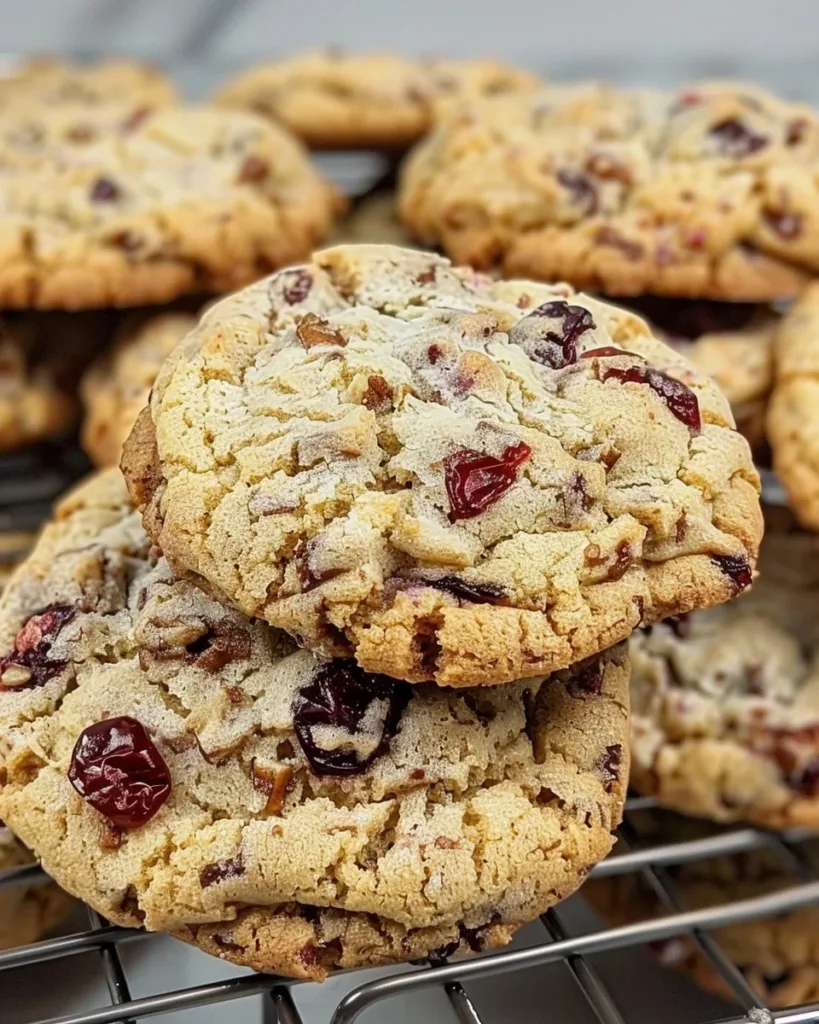Delicious cranberry cookies fresh out of the oven